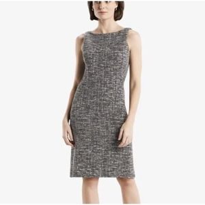 MM Lafleur The Lydia Boucle Tweed Knit Twist Strap Sheath Dress Size 8